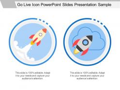Go Live Icon Powerpoint Slides Presentation Sample