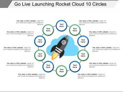 Go live launching rocket cloud 10 circles