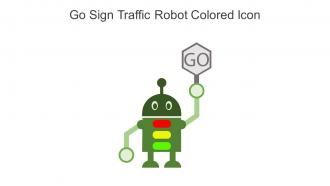 Go Sign Traffic Robot Colored Icon In Powerpoint Pptx Png And Editable Eps Format