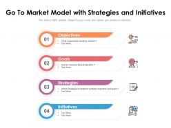 Go to market model with strategies and initiatives