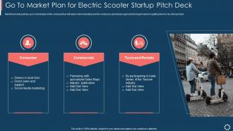 Go to market plan for electric scooter startup pitch deck