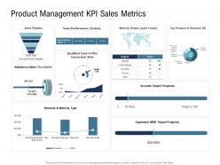 Go To Market Product Strategy Product Management KPI Sales Metrics Ppt Template