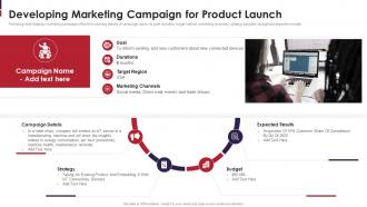 Go To Market Strategy For New Product Developing Marketing Campaign For Product Launch