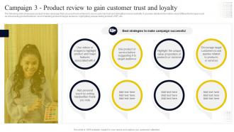 Go To Market Strategy For Startup Campaign 3 Product Review To Gain Customer Trust Strategy SS V