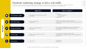 Go To Market Strategy For Startup Facebook Marketing Strategy To Drive Web Traffic Strategy SS V