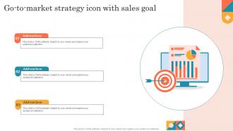 Go To Market Strategy Icon With Sales Goal
