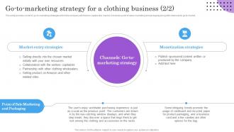 Go To Marketing Strategy For A Clothing Business BP SS Unique Impactful