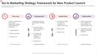 Go To Marketing Strategy Framework For New Product Launch