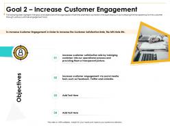 Goal 2 Increase Customer Engagement Into Our Ppt Powerpoint Presentation Infographic Template