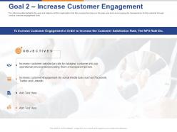 Goal 2 increase customer engagement ppt powerpoint presentation model template