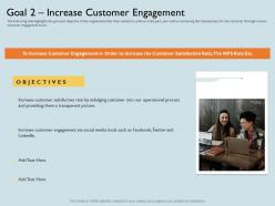 Goal 2 increase customer engagement twitter ppt powerpoint presentation slides picture