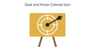 Goal And Arrow Colored Icon In Powerpoint Pptx Png And Editable Eps Format