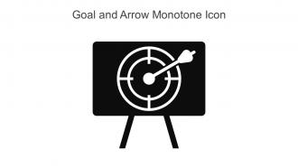 Goal And Arrow Monotone Icon In Powerpoint Pptx Png And Editable Eps Format