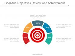 Goal and objectives review and achievement ppt infographics