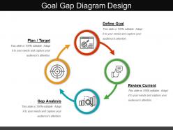 Goal gap diagram design powerpoint layout