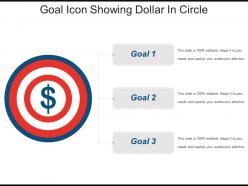 Goal icon showing dollar in circle