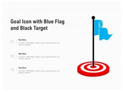Goal icon with blue flag and black target