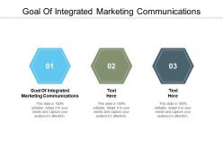Goal of integrated marketing communications ppt powerpoint presentation visual aids example file cpb