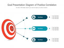 Goal presentation diagram of positive correlation infographic template