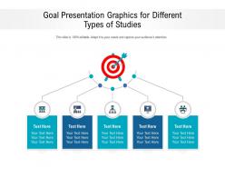 Goal presentation graphics for different types of studies infographic template