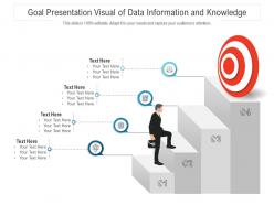 Goal presentation visual of data information and knowledge infographic template
