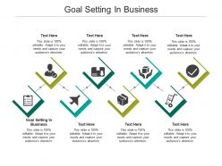 Goal setting in business ppt powerpoint presentation infographics design ideas cpb