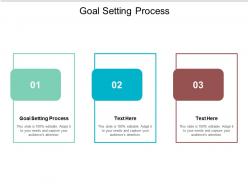 Goal setting process ppt powerpoint presentation outline file formats cpb