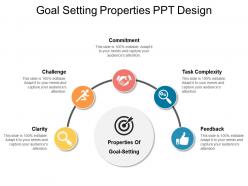 Goal setting properties ppt design