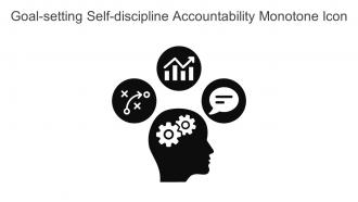 Goal Setting Self Discipline Accountability Monotone Icon In Powerpoint Pptx Png And Editable Eps Format