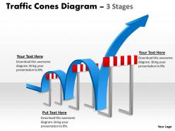 Goal slides with traffic cones zig zag path presentation diagrams templates powerpoint info graphics