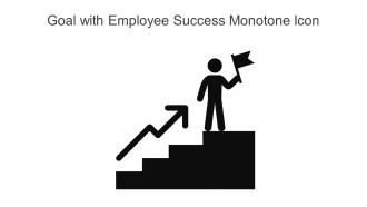 Goal With Employee Success Monotone Icon In Powerpoint Pptx Png And Editable Eps Format