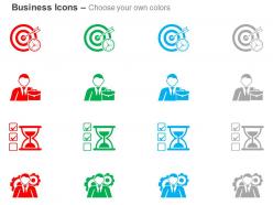 Goals and objective business portfolio time management developer ppt icons graphic