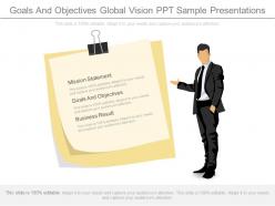 Goals and objectives global vision ppt sample presentations