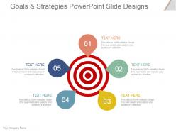 Goals and strategies powerpoint slide designs