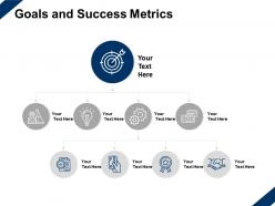 Goals and success metrics target handshake ppt powerpoint presentation slides introduction