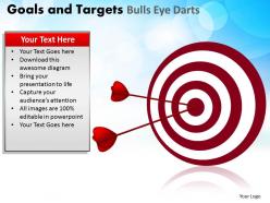 Goals and targets bulls eye darts powerpoint slides and ppt templates db