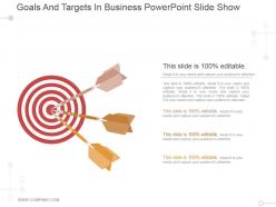 Goals and targets in business powerpoint slide show