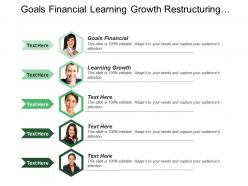 Goals financial learning growth restructuring organization measure activities
