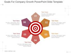 Goals for company growth powerpoint slide template