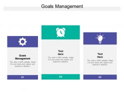 Goals management ppt powerpoint presentation icon styles cpb