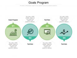 Goals program ppt powerpoint presentation pictures slides cpb