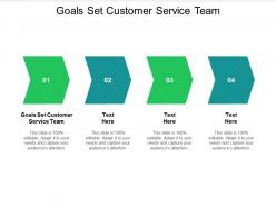Goals set customer service team ppt powerpoint presentation professional pictures cpb