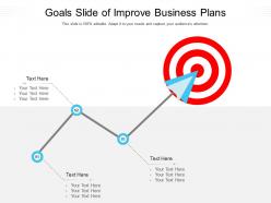 Goals slide of improve business plans infographic template