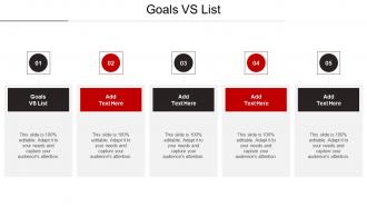 Goals VS List Ppt Powerpoint Presentation Slides Show Cpb