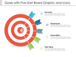 Goals with five dart board graphic and icons