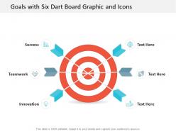 Goals with six dart board graphic and icons