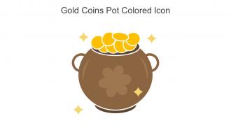 Gold Coins Pot Colored Icon In Powerpoint Pptx Png And Editable Eps Format