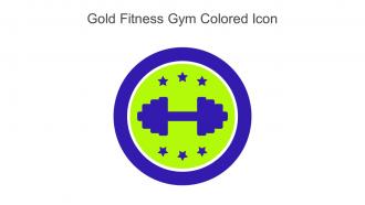 Gold Fitness Gym Colored Icon In Powerpoint Pptx Png And Editable Eps Format
