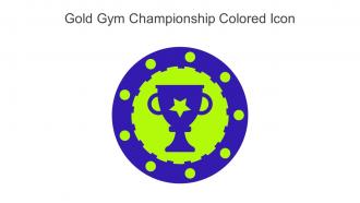 Gold Gym Championship Colored Icon In Powerpoint Pptx Png And Editable Eps Format