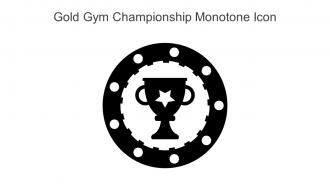Gold Gym Championship Monotone Icon In Powerpoint Pptx Png And Editable Eps Format